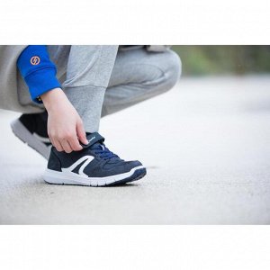 DECATHLON Кроссовки для ходьбы кожаные для детей темно-сине-белые Protect 560