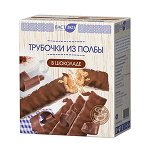 Трубочки из полбы с шоколадом