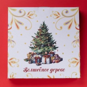 Новогодняя форма для запекания Доляна «Волшебное дерево», керамика, 1.3 л, 28.8x25x4.3 см, белая
