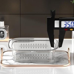 Мыльница Характеристики:
Материал: ABS пластик
Размер: 14cm*10.5cm*4.5cm