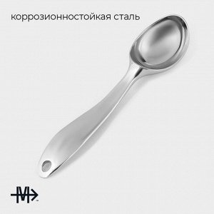 Ложка для мороженого Volt, 17,3*4,2*2,3 см, нержавеющая сталь, цвет серебряный