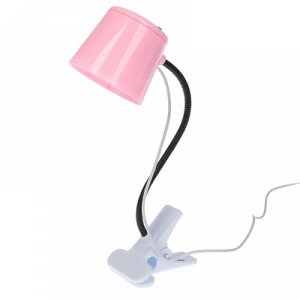 Лампа на прищепке 5xLED "Абажур" USB розовый 6,7x7,7x36 см