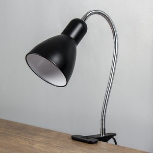 Настольная лампа "Design" 1x60W E27 черный (прищепка) 10,5x10,5x54см