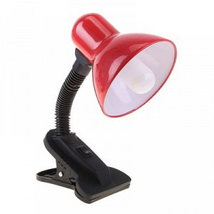 Лампа настольная Е27, с выкл. на зажиме (220В) красная (108В)