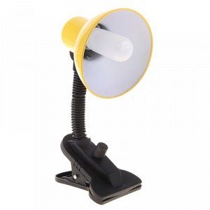 Лампа настольная Е27, светорегулятор на зажиме (220В) желтая (108А)
