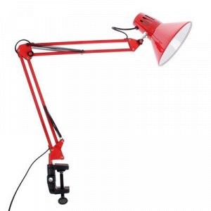 Лампа настольная Е27, шарнирная на подставке 40Вт красная 94х16,5х16,5 см