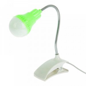 Лампа на прищепке LED "Лампочка" USB провод МИКС 13х9х5 см