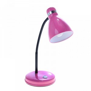 Лампа настольная Е27, h=55 см, шарнирная (220В) розовая