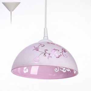 Светильник Колпак Рочелл1 лампа E27 40Вт белый-розовый д.250