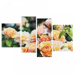 Картина модульная на подрамнике "Розы желтые" 40*50, 2-30*80, 42*55; 145х80