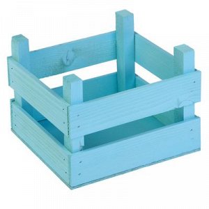 Ящик с рейками, 16 х 16 х 12 см, голубой