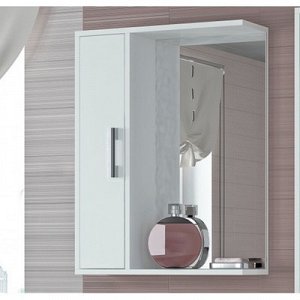 Шкаф-зеркало "Эко-55" 20 x 50 x 75 см, белый левый