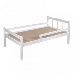 Кровать детская Стандарт h –124*64 с бортом (белый)