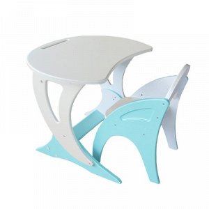 Набор мебели регулируемый "Парус": стол, стул. Цвет бирюзовый жемчуг 14-457