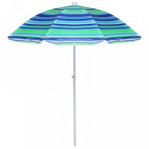 Зонт пляжный Модерн с механизмом наклона, серебр. покрытием d=135 cм, h=160 см, микс