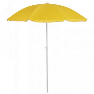 Зонт пляжный Классика с серебряным покрытием d=160 cм, h=170 см, цвета микс