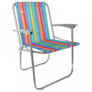 Кресло складное КС4, 57,5 х 61,5 х 74 см, зелёные полоски