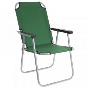 Кресло турист., с подлокотниками 55х46х84 см, до 80 кг, цвет зеленый