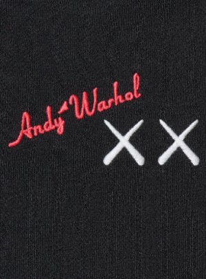 UNIQLO — хлопковый лонгслив из коллаборации KAWS + Warhol - 09 BLACK