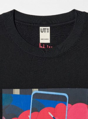 UNIQLO — хлопковый лонгслив из коллаборации KAWS + Warhol - 09 BLACK