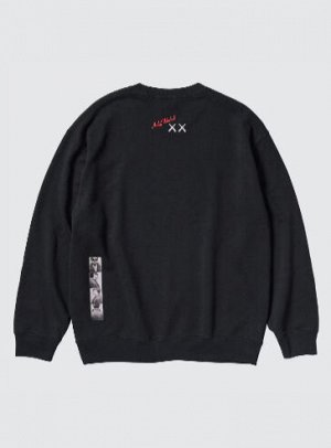 UNIQLO — хлопковый лонгслив из коллаборации KAWS + Warhol - 09 BLACK