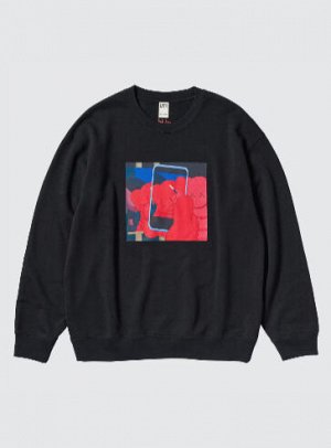 UNIQLO — хлопковый лонгслив из коллаборации KAWS + Warhol - 09 BLACK