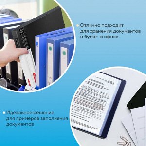 Папка  60 вкладышей BRAUBERG Стандарт, черная, 0,8мм, 221606