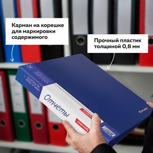 Папка  60 вкладышей BRAUBERG Стандарт, синяя, 0,8мм, 221605