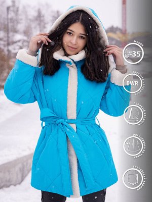 Куртка Российский размер: 140 | 146 | 152 | 158 | 164
Артикул поставщика: 446-24з-1
Сезон: Осень, Зима
Год: 2024
Страна: Россия

Куртка для девочки Влада зимняя с поясом и капюшоном в голубой расцве