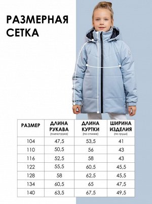 Парка Российский размер: 104 | 110 | 116 | 122
Артикул поставщика: 639-24в-4
Сезон: Осень, Весна
Год: 2024
Страна: Россия

Куртка-парка детская Мико в серо-голубом оттенке демисезонная из мембраны. 
