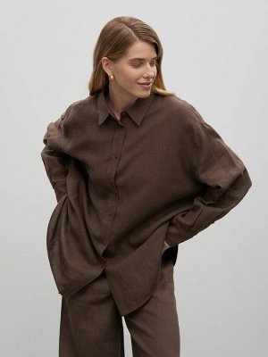 Рубашка однотонная, B3013/tiramisu
