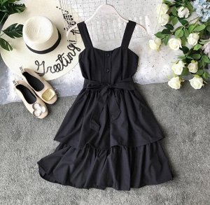 Летнее чёрное платье