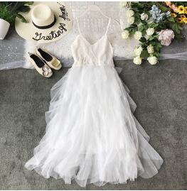 Платье белое сетка