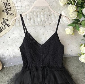 Платье чёрное сетка