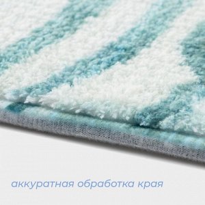 Коврик для ванной и туалета SAVANNA «Баунти», 50x80 см, зелёный
