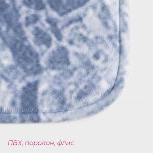 Коврик для ванной и туалета Доляна «Мрамор», 45x120 см