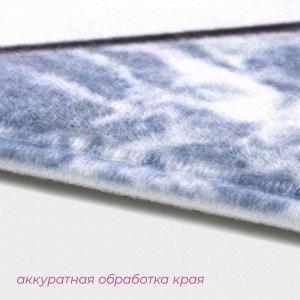 Коврик для ванной и туалета Доляна «Мрамор», 45x120 см