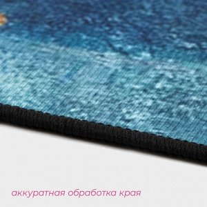 Коврики для ванной и туалета Доляна «Рыбки», 3 шт., 50x80 см, 50x40 см, 40x43 см
