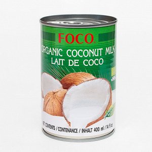 Органическое кокосовое молоко "FOCO" (10-12%) 400 мл МОЛОКО НЕ ТЕКУЧЕЕ