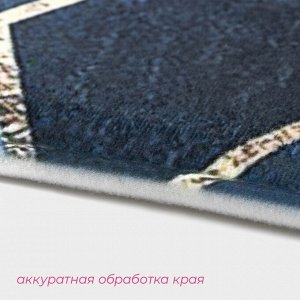 Коврик для ванной и туалета Доляна «Бурлеск», 45x120 см