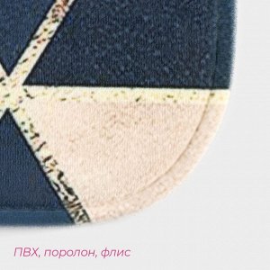Коврик для ванной и туалета Доляна «Бурлеск», 45x120 см