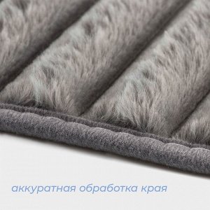 Коврики для ванной и туалета SAVANNA «Оливия», 2 шт., 40x50 см, 50x80 см, серые