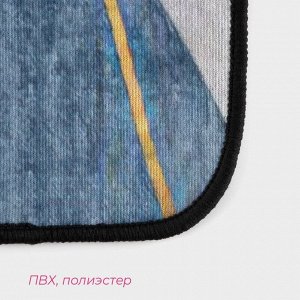 Коврики для дома Доляна «Образ», 2 шт., 40x120 см, 40x60 см, синие