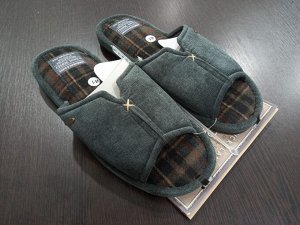 Тапочки мужские домашние открытые цвет Зеленый