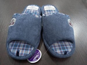 Тапочки мужские домашние открытые цвет Синий