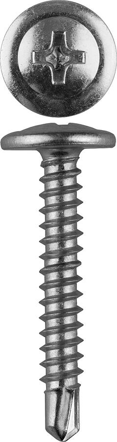 Зубр Саморезы ПШМ-С со сверлом для листового металла