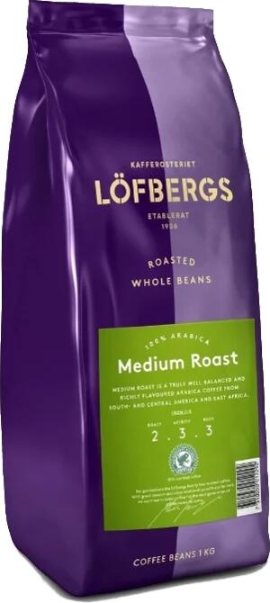 Кофе средней обжарки LOFBERGS "MEDIUM ROAST", 100% арабика