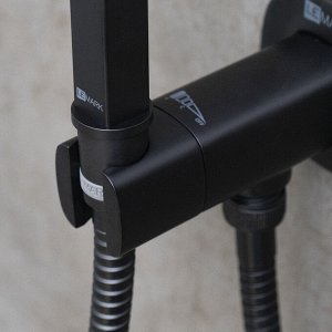 LM7172BL "Соло" Смеситель с гигиеническим душем, встраиваемый, черный