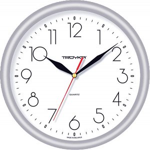 Часы настенные TROYKA 21270212. Диаметр 24.5 см. Производство Беларусь