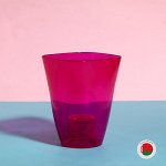 Горшок для орхидей, 1,5 л, 13 х 17 см, пластик, прозрачно-малиновый